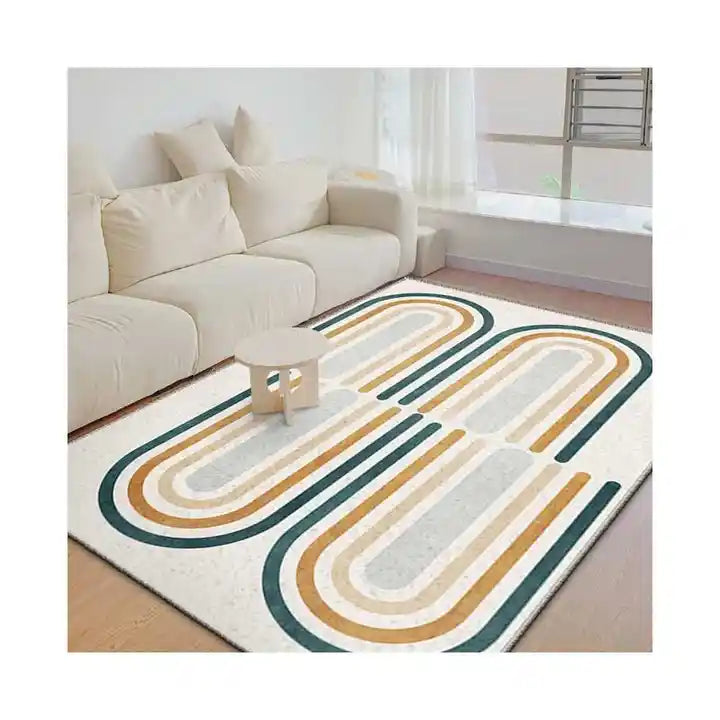 Simple Abstract Rainbow Area Rug