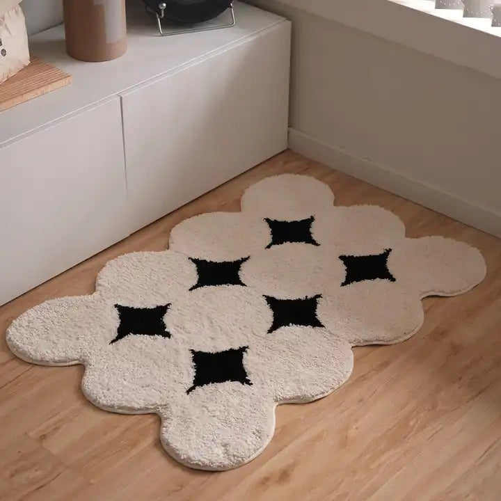 Black & White Tuft Rug