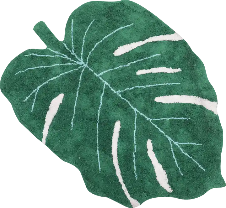 Microfiber Fluffy Leaf Rug