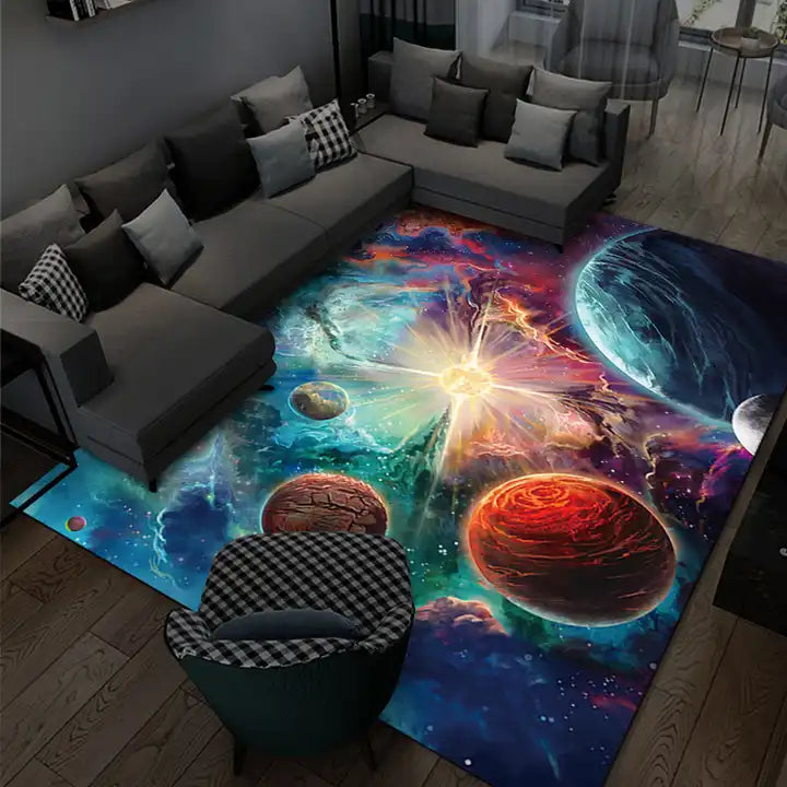 3D Cartoon Universe Rug